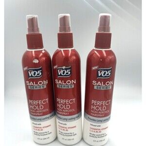 3‎ Pk Alberto VO5 Salon Series Perfect Hold Non Aerosol Vitamin B3 Hairspray 9oz